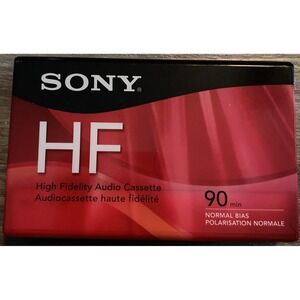 Sony HF 90 Minute Blank Audio Cassette Tape Normal Bias Type I High Fidelity New